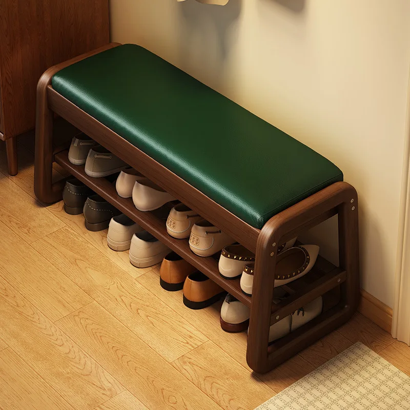 

Solid Wood Shoe Change Stool, Stool At The Door Of The Home, Shoe Cabinet Can Sit, Door Shoe Rack, Seat Stool Integrated