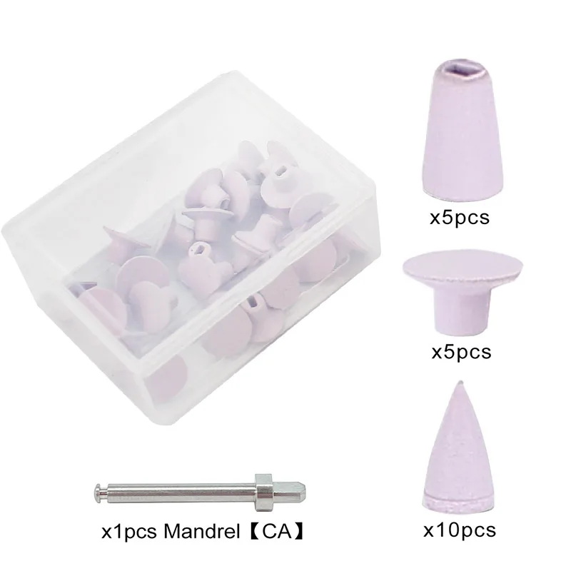 20Pcs/BOX Silicone Composite Polishing Grinding Head, Used for Precision Machining and Polishing of 3 Types of Cup Inverted Cone