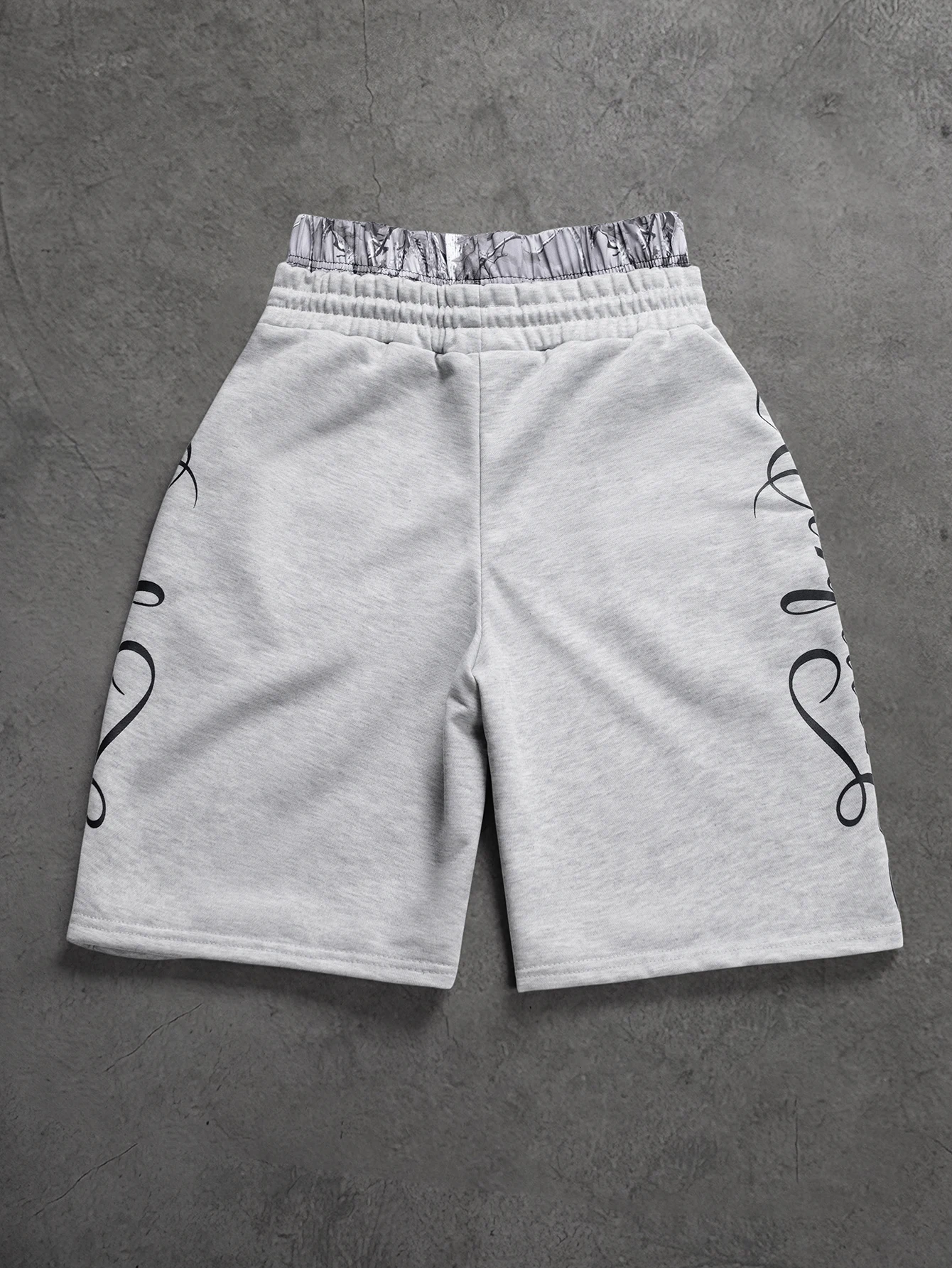 Herren Oversize Streetwear Shorts Marke Dual Waist Cursive Letter Print Polyester Schwarz Mehrfarbig Shorts S-2XL Alle Größen 1 Stück – Detail 10