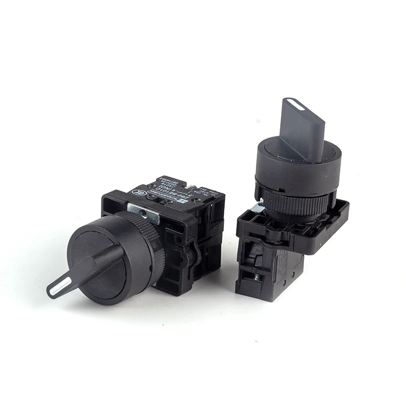 22mm XB2-ED21 XB2-ED33 Self-locking/Latching Knob Switch 10A/600V 2 Position 3 Position Select Button Switch