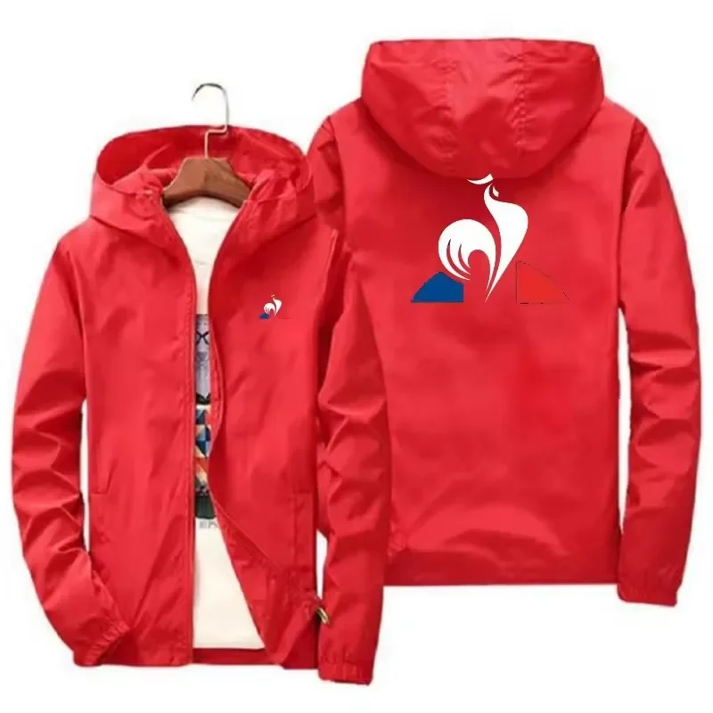 Cross-Border Men's Jacket for Spring and Autumn, Fashionable Cardigan Zipper Jacket, Trendy Casual Versatile Hooded Thin Coat