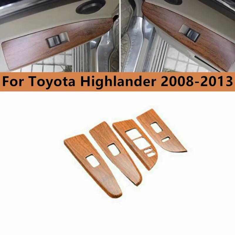 

Панель стеклоподъемника под дерево для Toyota Highlander 2008 2009 2010 2011 2012 2013