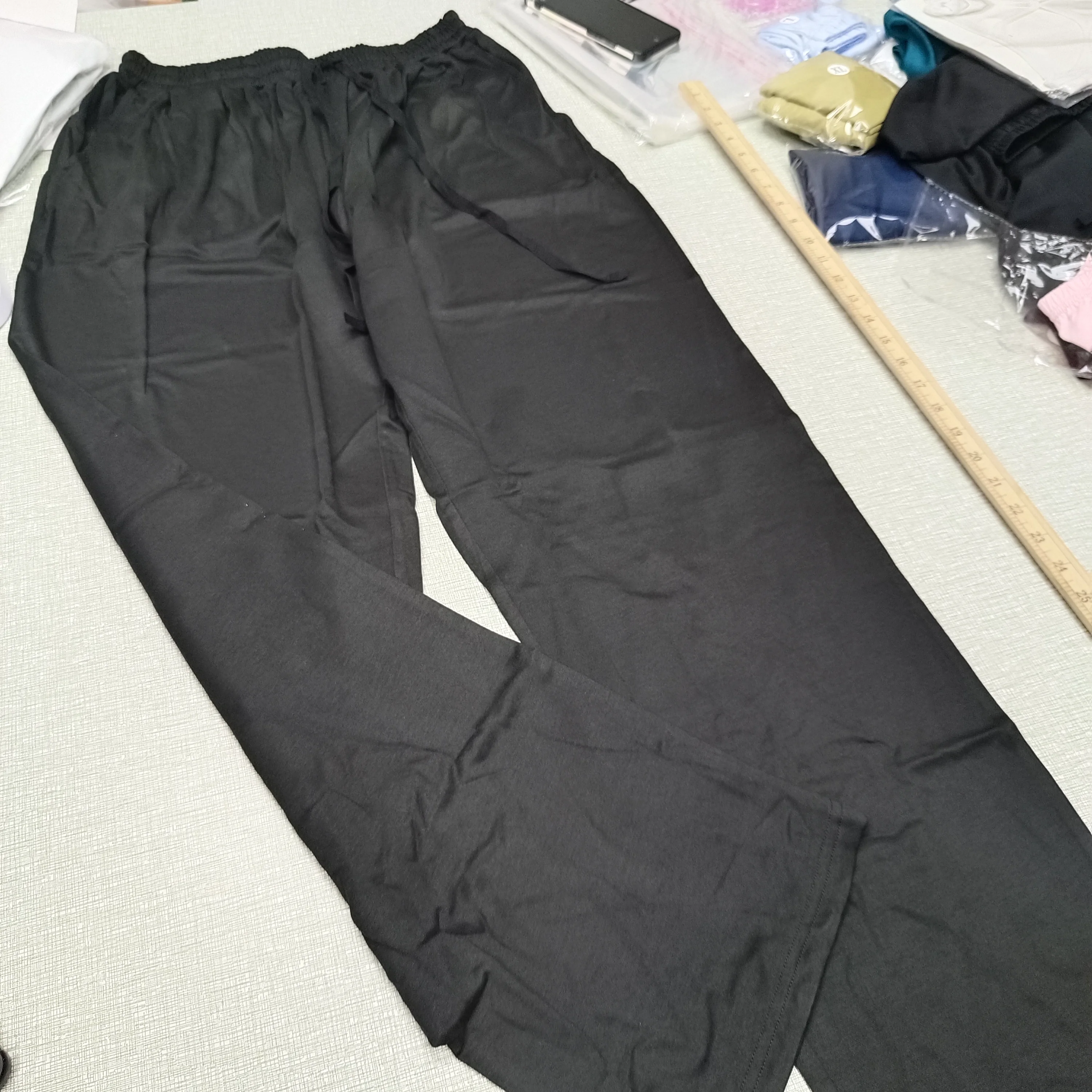 knitted-silk-long-pants-loose-fit-men's-dstring-ba-ket-breathable-warmth-leisure-summer-home-clothes