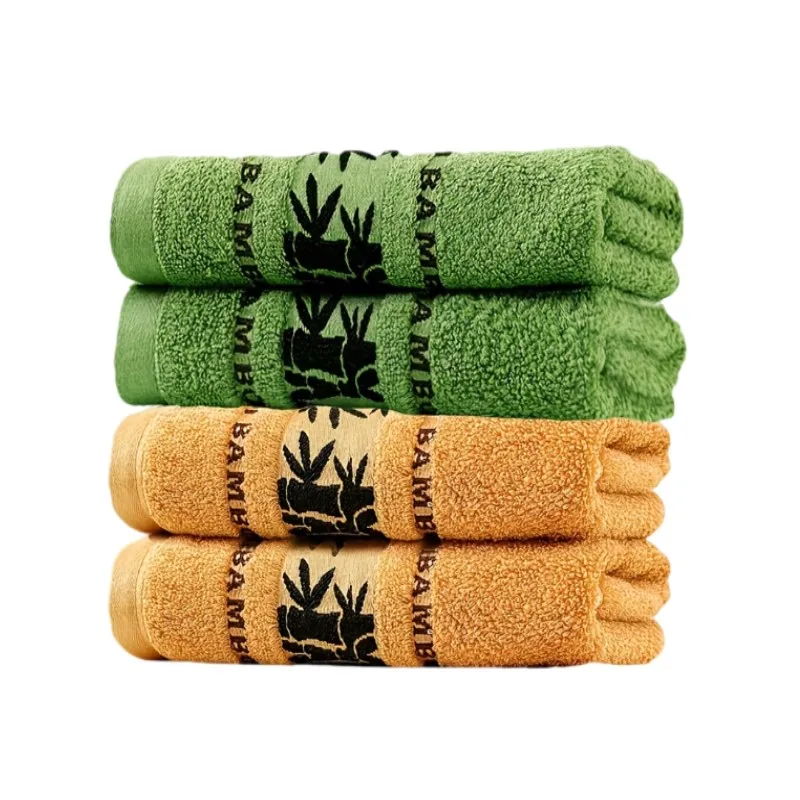 2PCS Bamboo Towels Set Luxury Soft Absorbent Bath Towels 34x74cm 70x140cm for Hand Face Hair Personalized Sport Towel