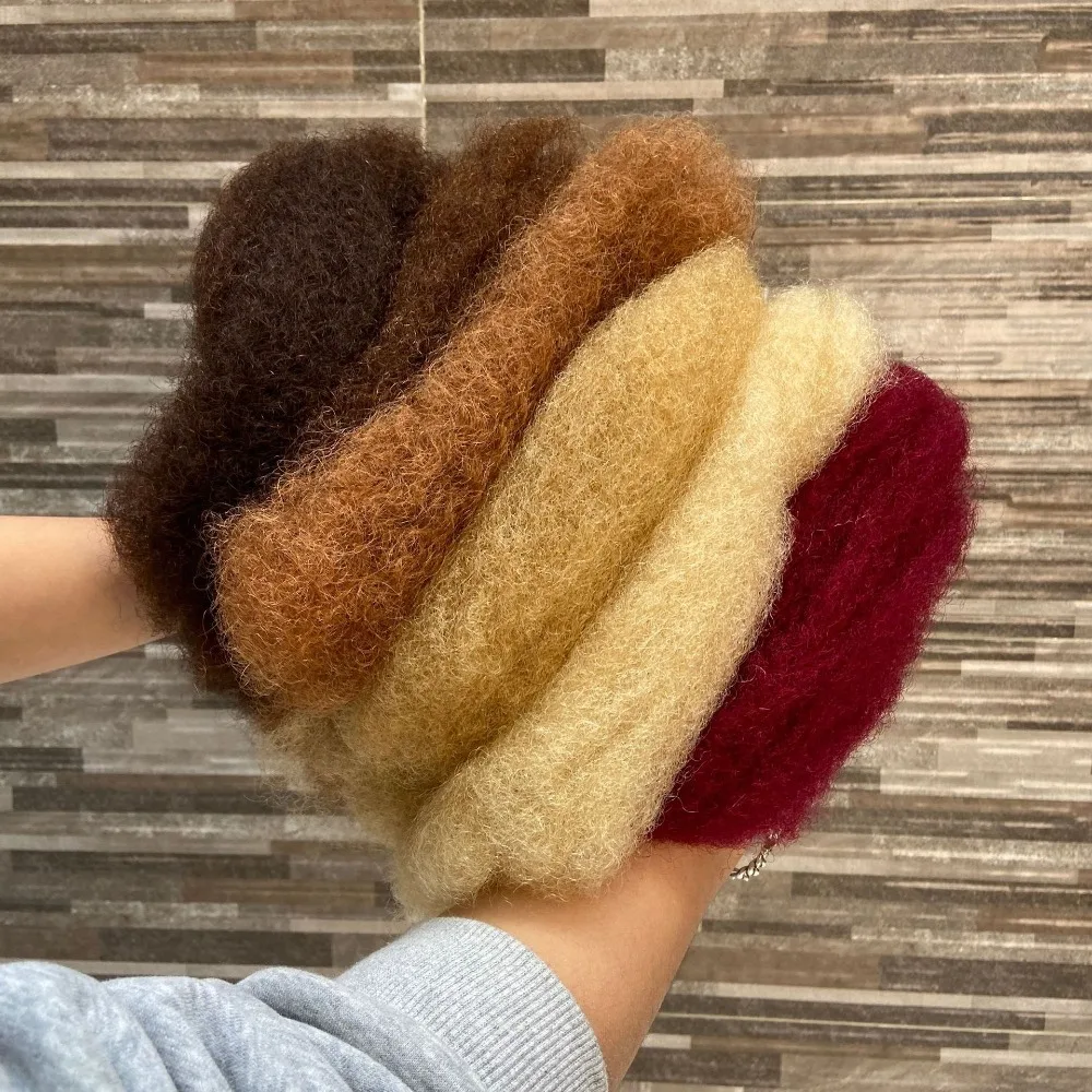 Afro Kinky Bulk Echthaar für Häkelzöpfe 50g/Packung für Mini Twist Braids Dreadlock-Verlängerungen 10-20 Zoll – Detail 4