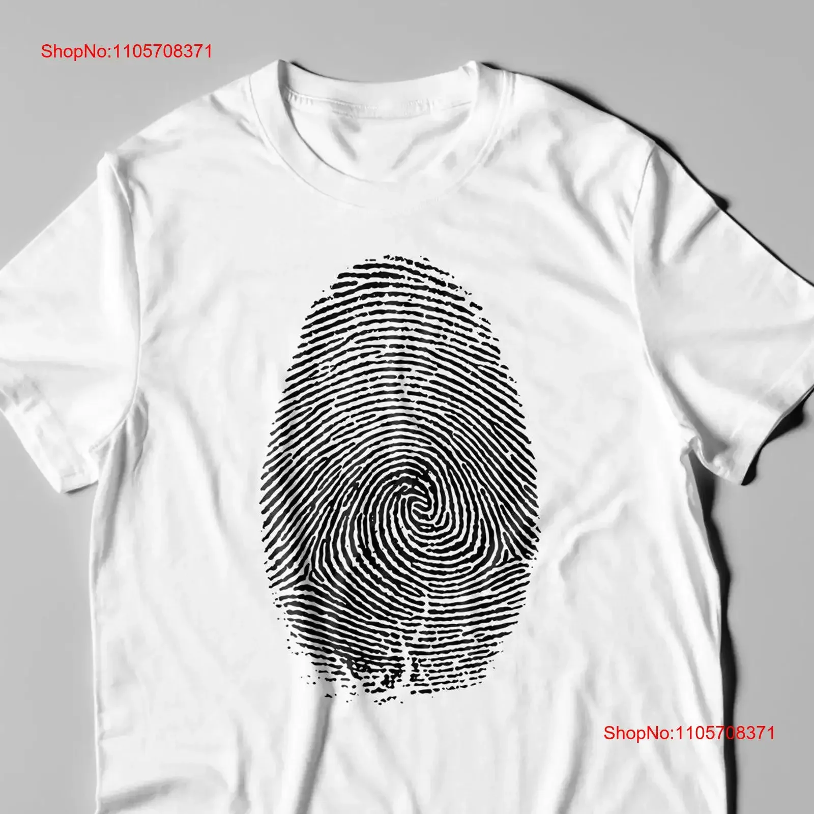 Fingerprint Sketch T Shirt Design Streetwear Casual Stylish Perfect for Art Lovers Identity vintage Washed