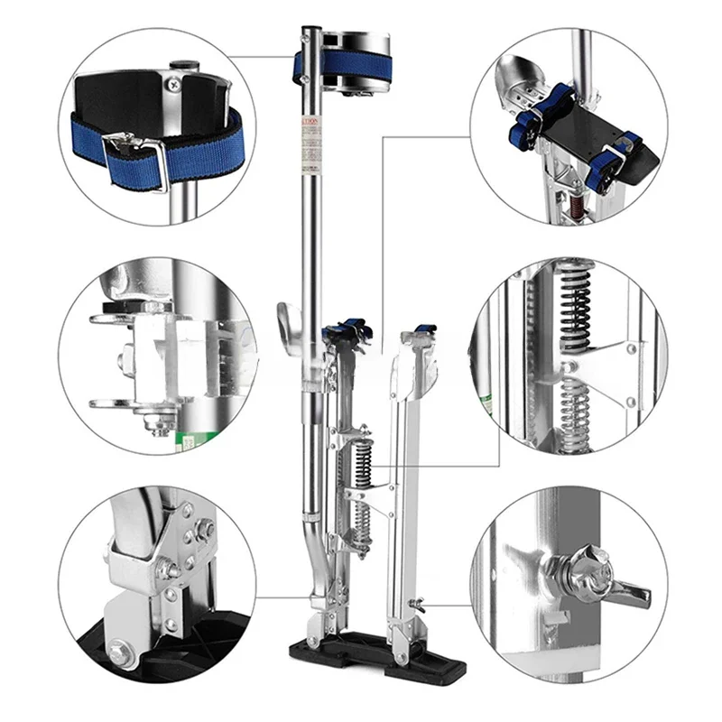 

Adjustable Walking Ladder Aluminum Alloy Horse Stool Foot Folding Stilt Construction Bracket Multifunctional Stage Props