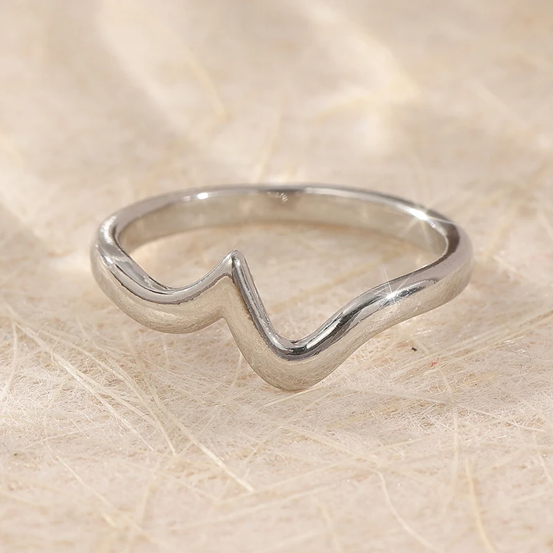 Vintage Silberfarbenes Ringset mit Weißen CZ-Steinen für Damen Geometrischer Alltags- und Partyschmuck – Detail 1