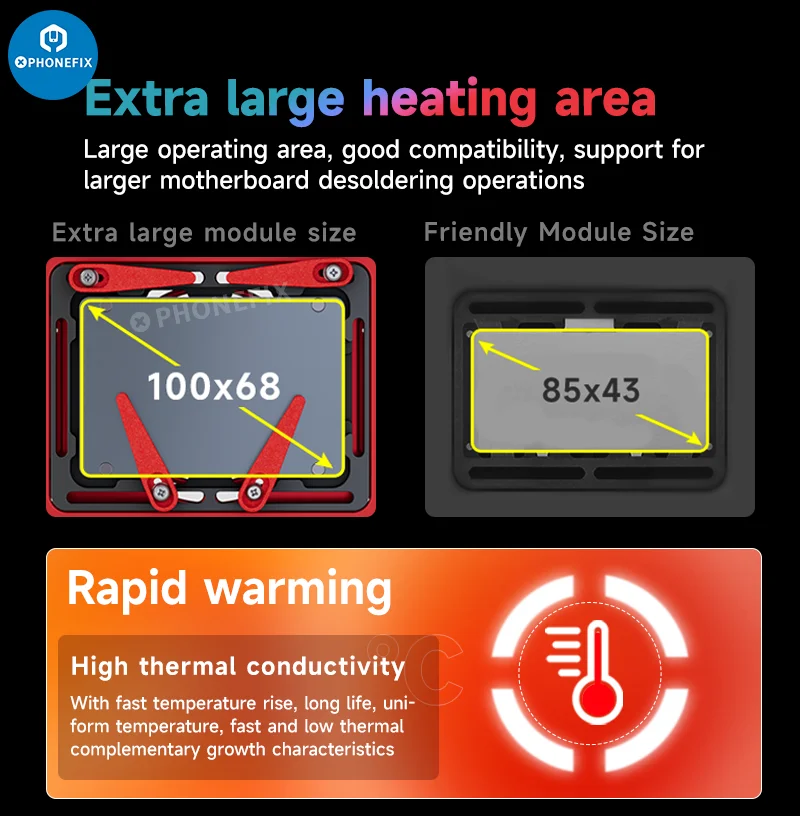 XZZ-L2023 Estação de pré-aquecimento inteligente para iPhone X-15 Pro Max, CPU Android, Placa-mãe Degumming, Estação Desoldering em camadas