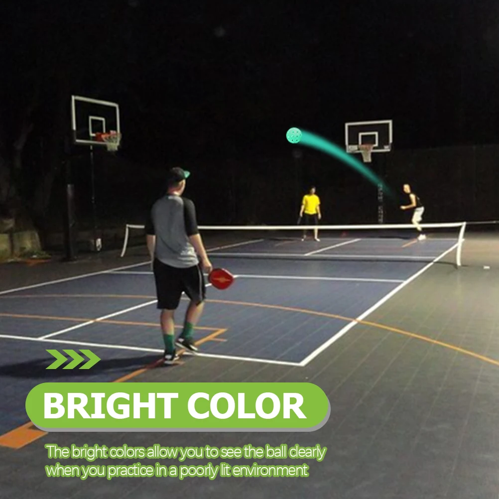 

6 Pcs Luminous Ball Convenient Hole Balls Reusable Practice Compact Glow The Dark or Sports Supply