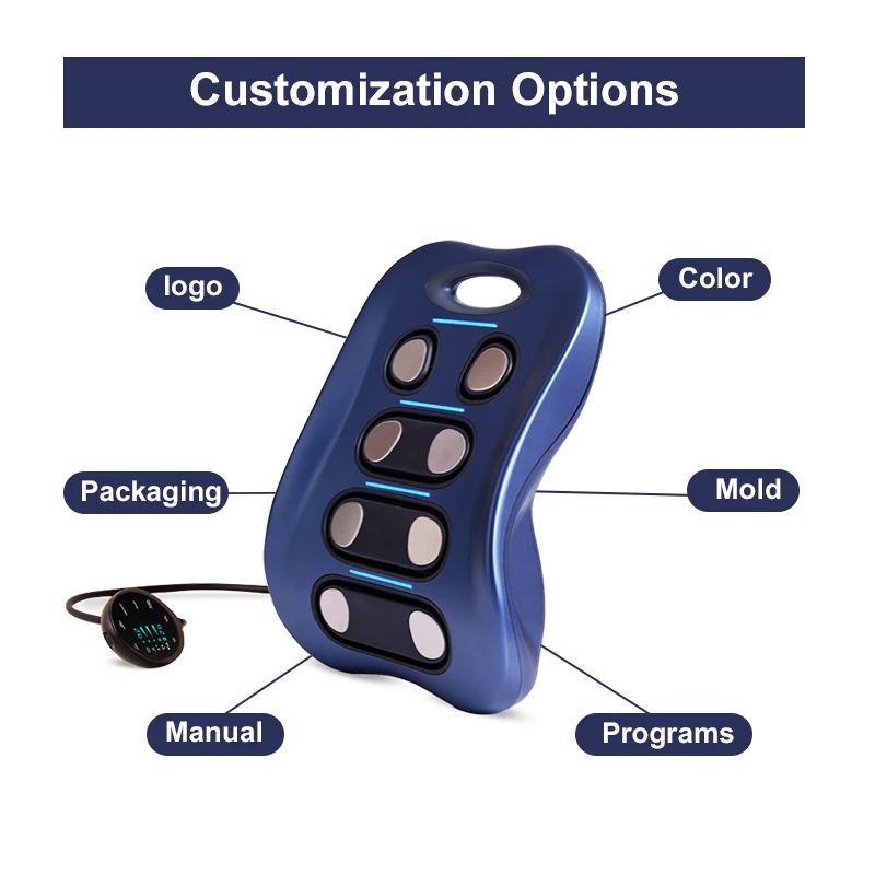 ALPHAY Wholesales Logo Lumbar Lifting EMS Back Stretcher Lumbar Traction Massage hine for Back Pain Relief
