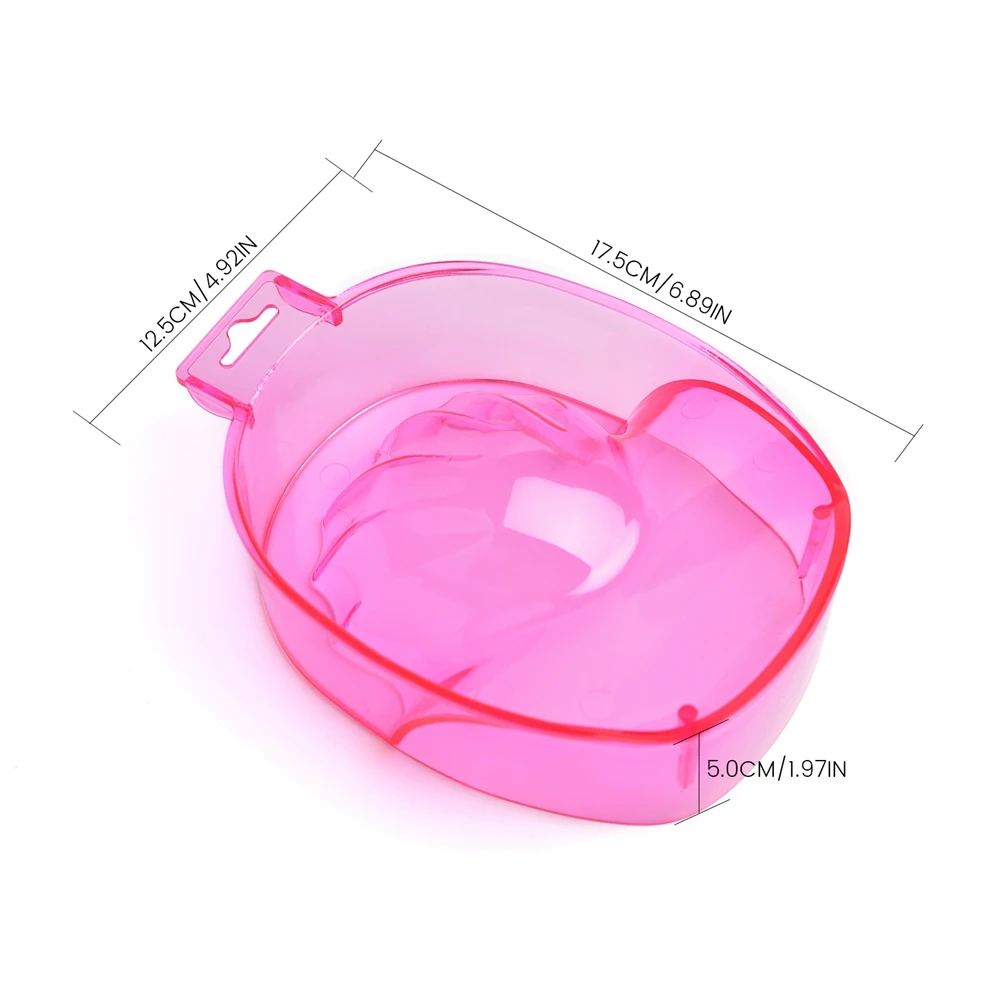 Nail Art Soaker off Bowl Remover Polish Wash Hand Cuticle Removal Tray Bowl Manicure Care Treatment Accessory DIY Tool 5 Colors