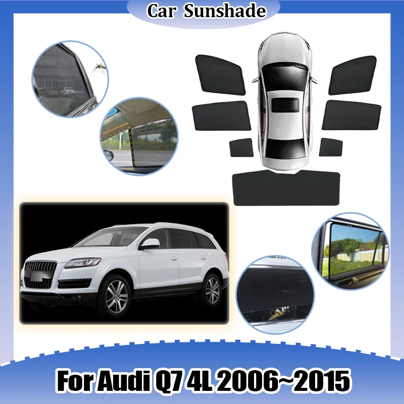 

Для Audi Q7 4L 2006~2015: Сетчатая солнцезащитная шторка на лобовое стекло, дышащая сетка от комаров, защитная шторка для конфиденциальности, автоаксессуары
