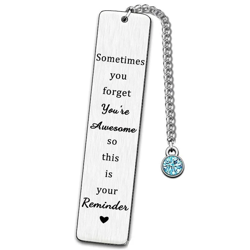 Stainless Steel Metal Leaf Rhinestone Pendant Bookmark Student Teacher Gift Read Home Bookmark Learn Supplies Teachers Day Gift