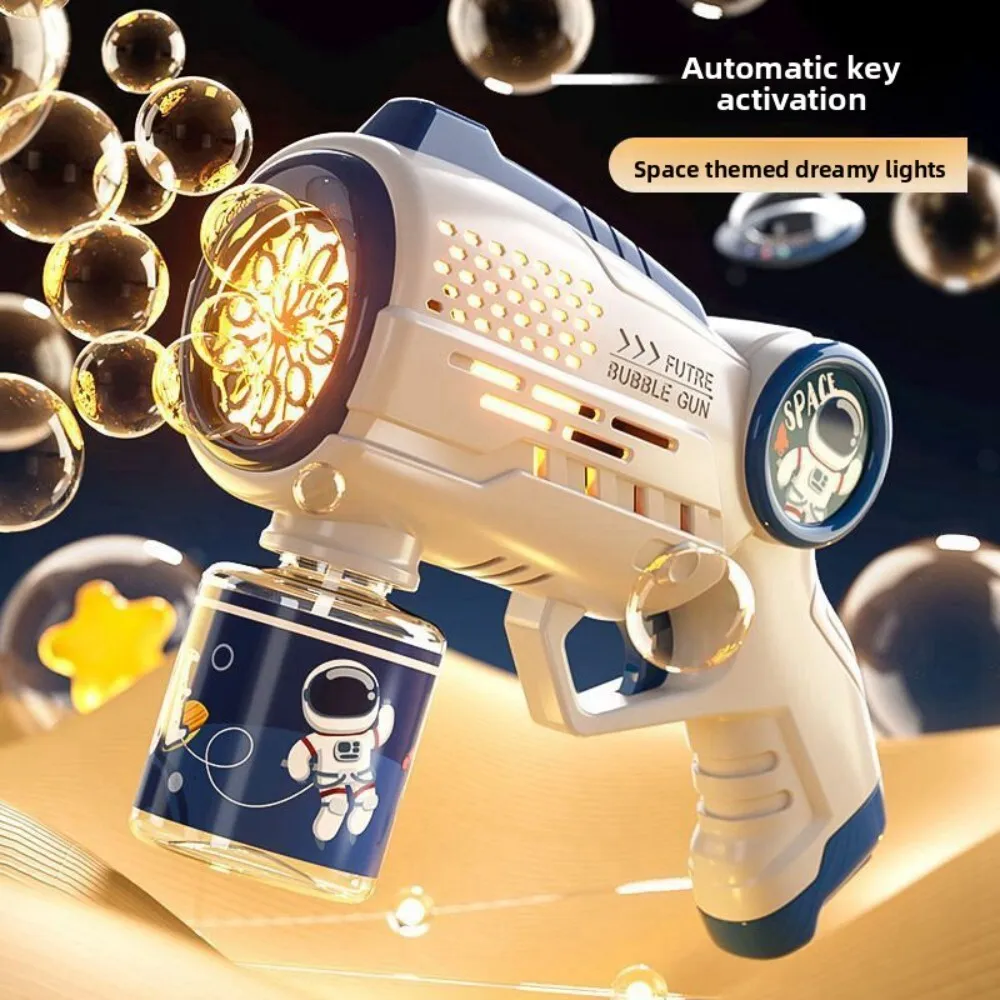 

Rechargeable Automatic Bubble Machine for Kids Space Themed Fun Outdoor Play Birthday Party Activity Game for Children