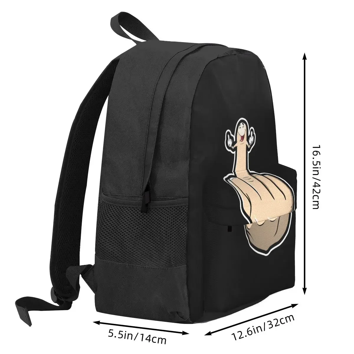 Hand Gesture Design Middle Finger Shows Middle Fingers Backpack Student BookBag Children School Bag Laptop  for Boys Girls