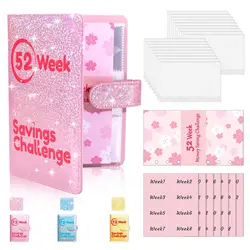 A6  52Week Savings Challenge52 Loose-Leaf Binder Budget Binder With Cash Envelopes Money Organizer System