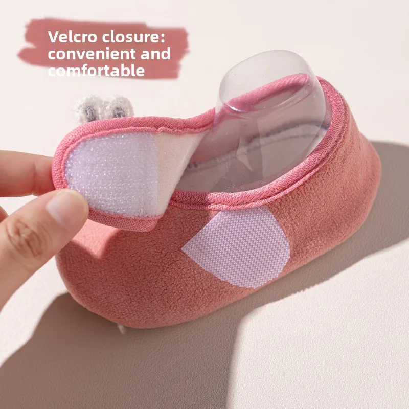 2026 Toddler Walking Shoes Warm Soft Baby Booties Infant Boys Girls Non-slip Floor Socks Baby Velcro Shoes Winter 0-3T view 3