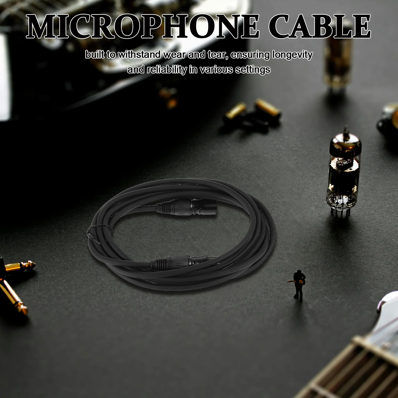 كابل Xlr مطلي بالذهب ثلاثة دبابيس ذكر إلى أنثى موصل خلاط ميكروفون نقل الصوت المستقر للبث #2