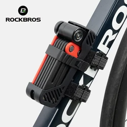 ROCKBROS Bike Lock Portable 120CM Lengthen Bicyle Folding Lock MTB Alloy Installation Anti-Theft Bicycle Lock Bike Accessories