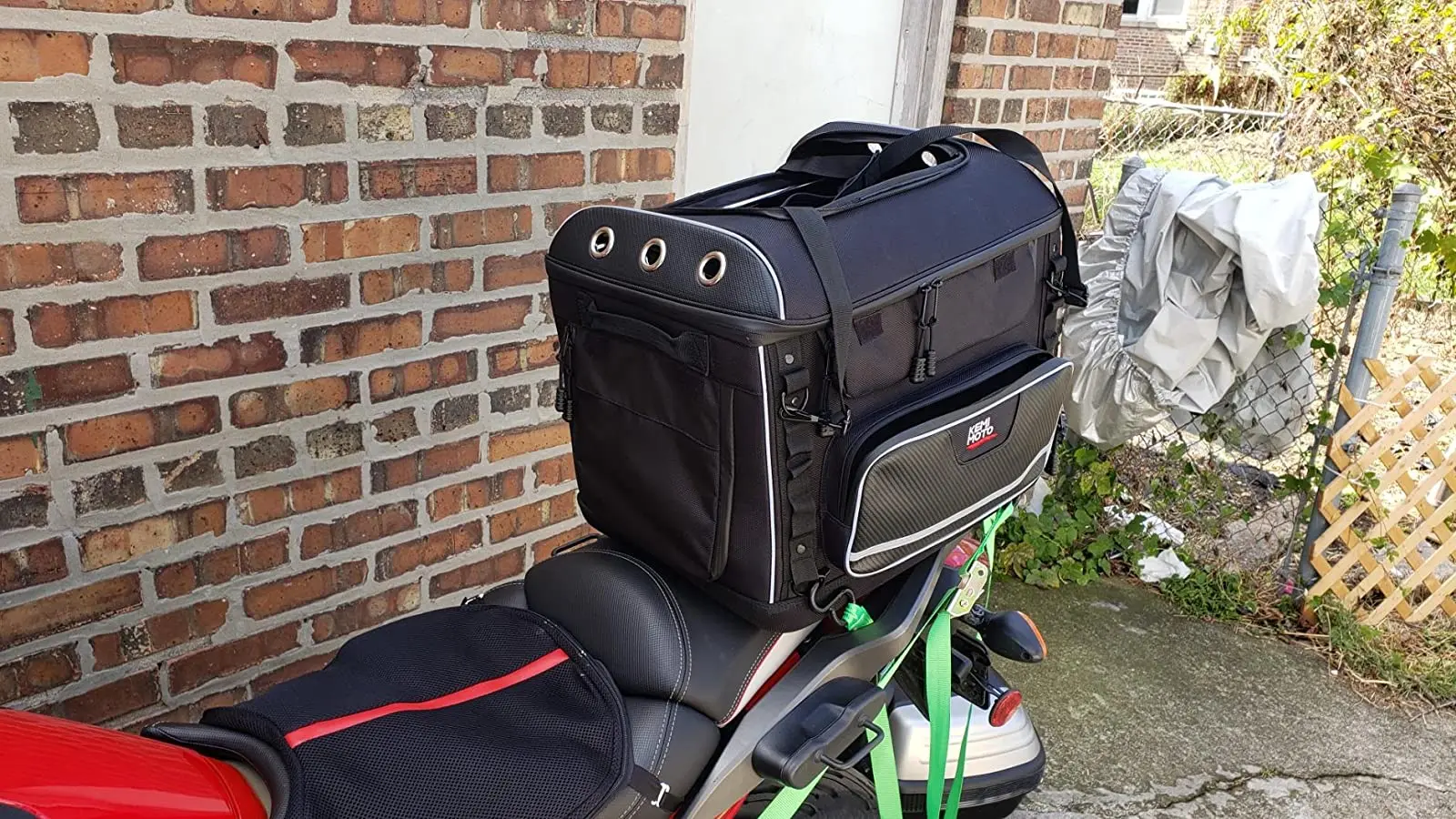 Motorrad-Haustiertaschen Hunde- und Katzen-Transporttasche für Street Glide Road King mit Beifahrersitz oder Gepäckträger Touring Trike Modelle – Detail 24