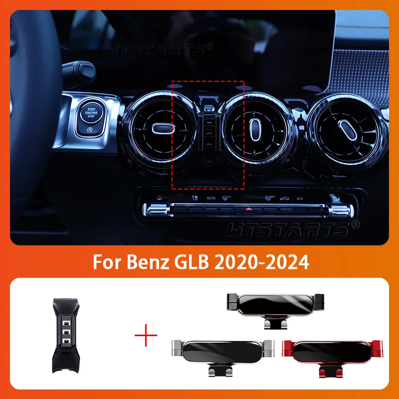 

Car Mobile Phone Holder For Mercedes Benz GLB X247 2020-2024 360 Degree Rotating GPS Special Mount Support BracketAccessories