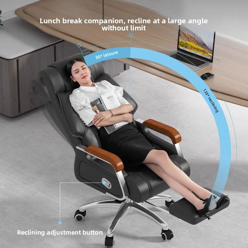 LH office leather sedentary comfortable office chair home seat