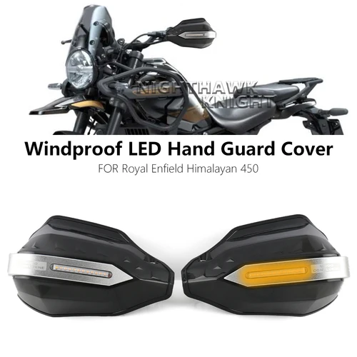 Para Royal Enfield Himalayan 450 2024, accesorios para motocicleta con cubierta protectora de mano LED, Deflector de viento, Protector de mano