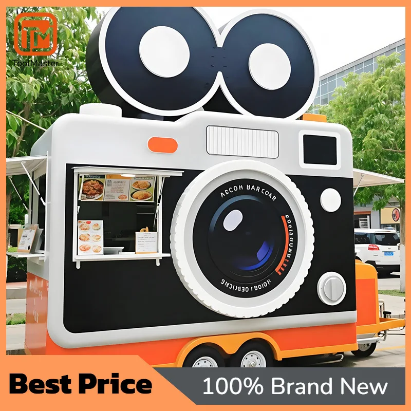 

【New Design】Retro Camera Shaped Food Cart, Simulation Photo Booth Stall For Commercial Street Retail
