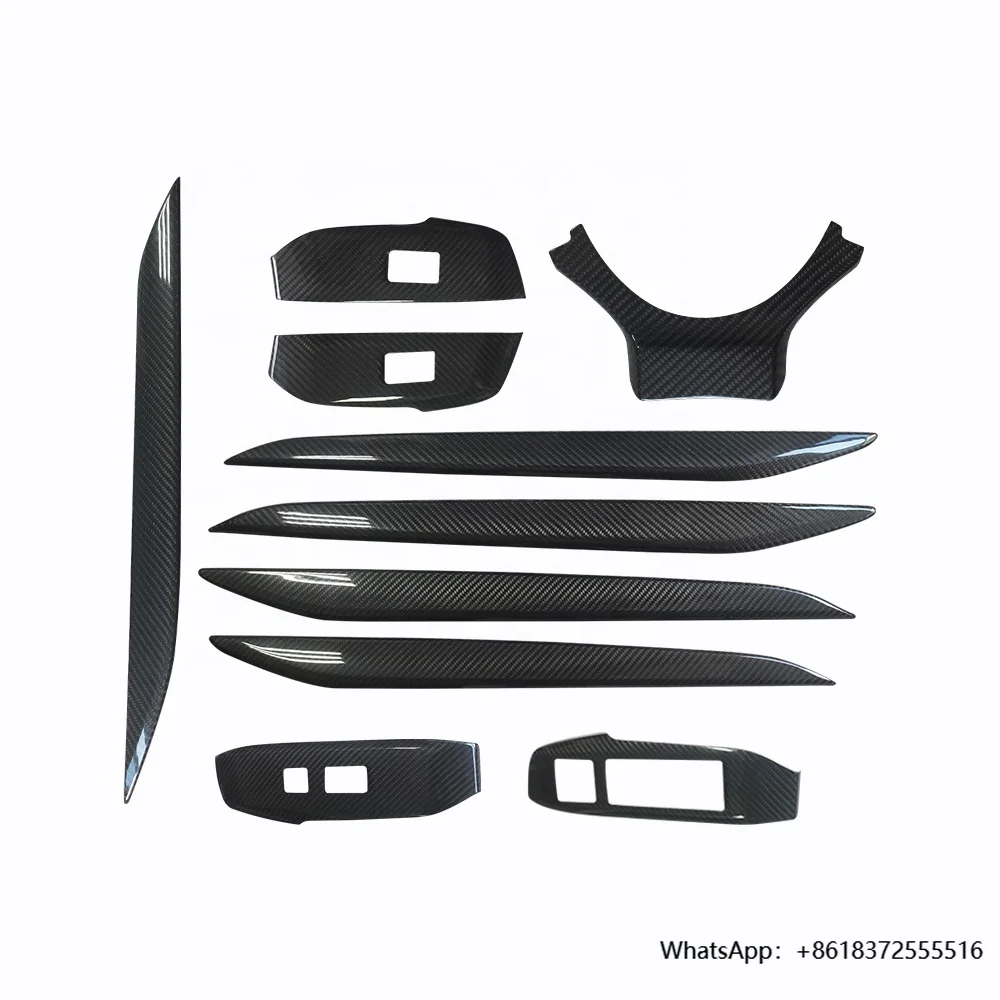 

10PCS Dry Carbon Fiber Interior Kits Dashboard Decoration Cover Trim for Toyota Lexus NX200 NX200t NX300h 2015 2016 2017