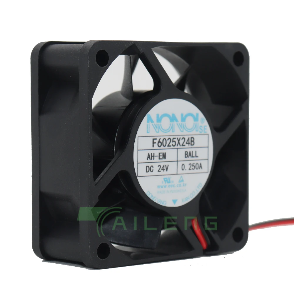 New original F6025X24B AH DC24V 0.25A ball cooling fan 6CM inverter fan