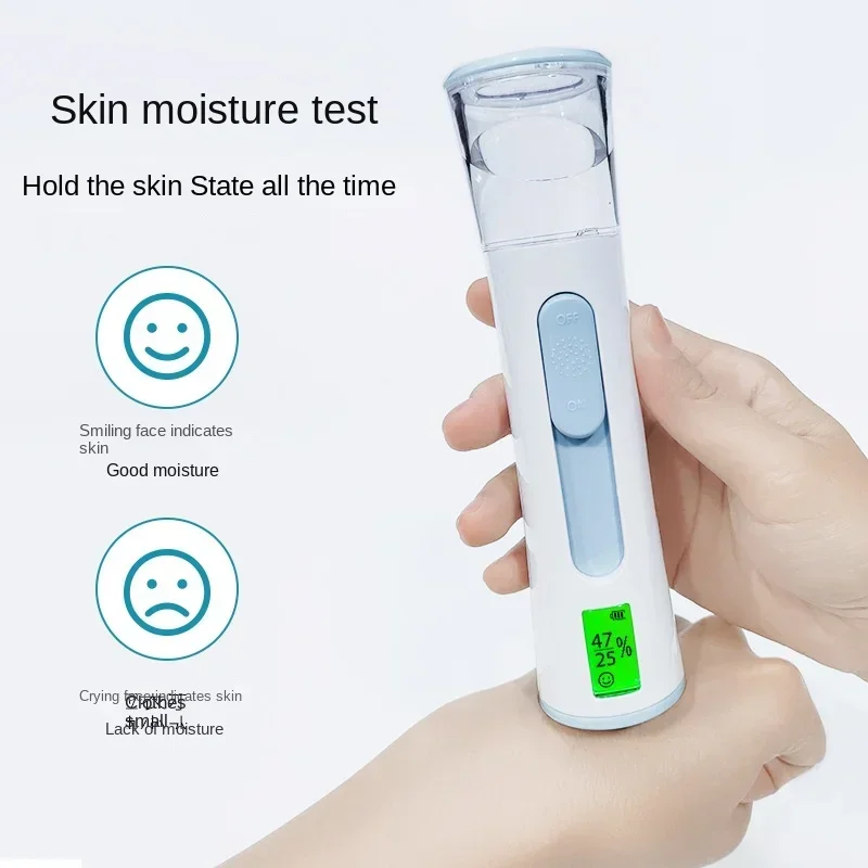 

Portable Mini Nano Mist Sprayer Rechargeable Double Spray Head LCD Facial Steamer Moisturizer Air Humidifier Cooler Skin Tester
