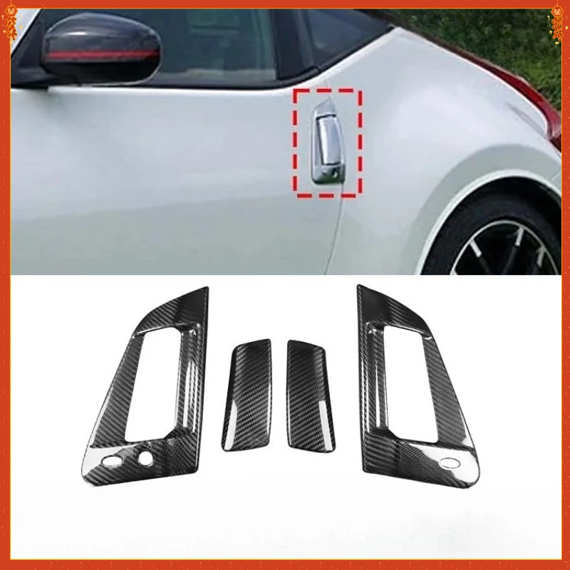

For Nissan 370Z Genuine Real Dry Carbon Fiber Car Door Handle Covers Exterior Modification Left - Hand Drive Vehicles 2009-2019