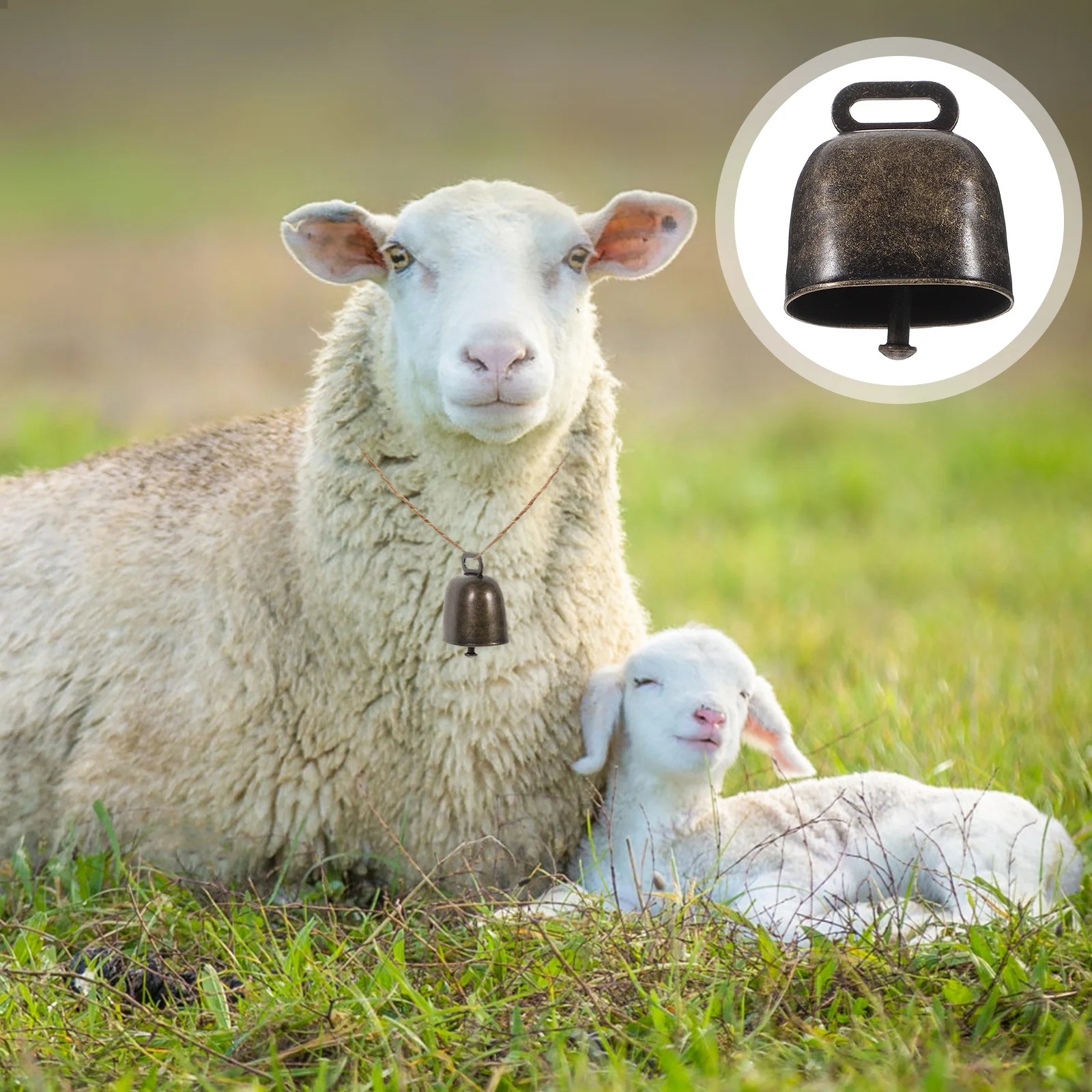 

12Pcs Pet Bells Iron Retro Vintage Design Livestock Hanging Bells Lightweight Long-Lasting Cattle Bell Decor Sheep Bell