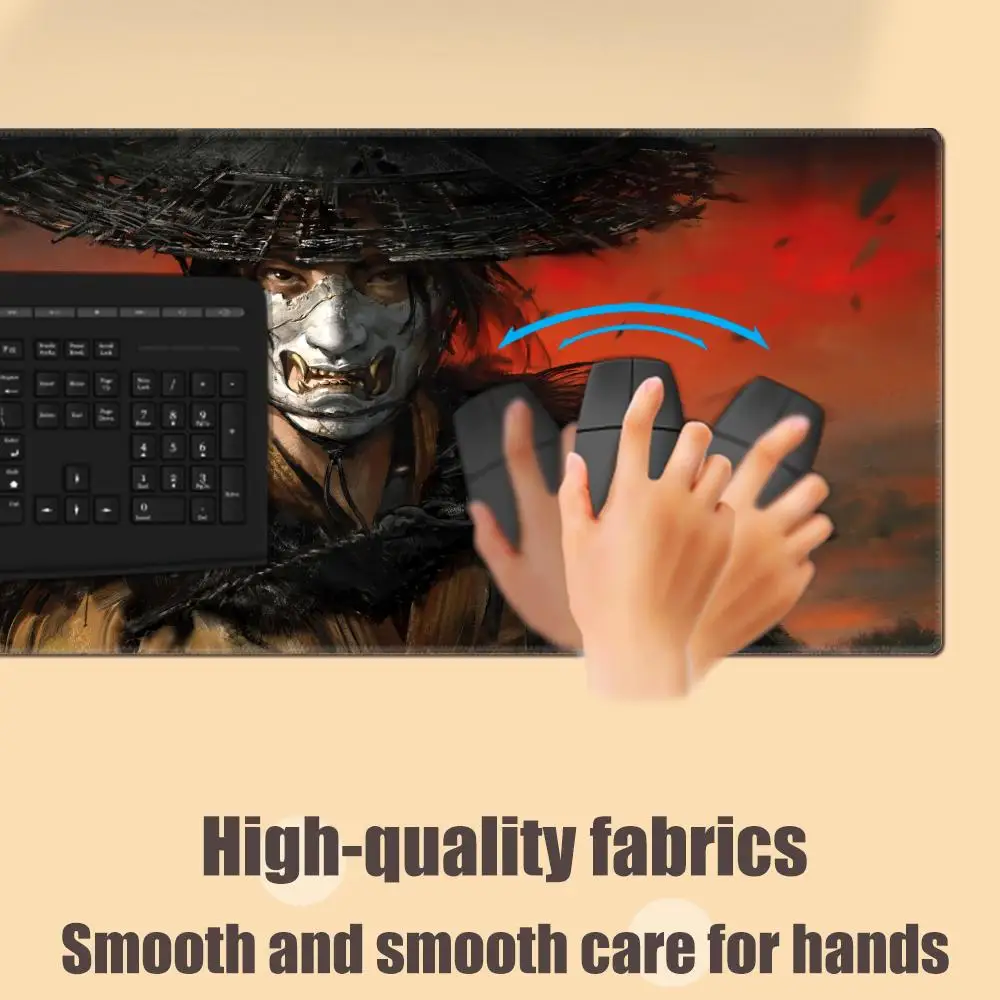 Alas Mouse Game G-Ghost Of Yotei Alas Meja Besar Keyboard Ergonomis Kantor Karet PC Anti-selip Anti-fray Kustom Rumah Harga Terbaik