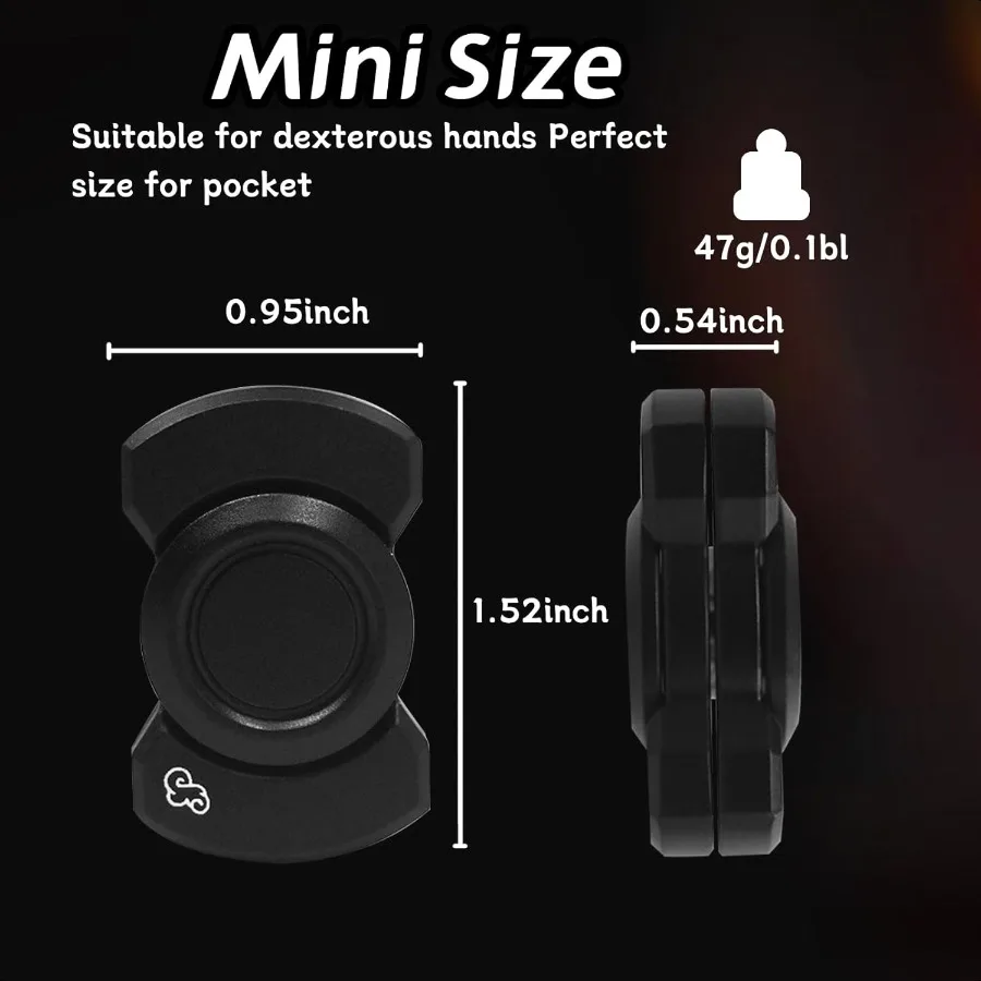 Metal Fidget Toys Adults 3 in 1Slider Spinning Clicker Haptic Str Relief Anxiety Autism ADHD EDC Toys Cool GadgetsBlack