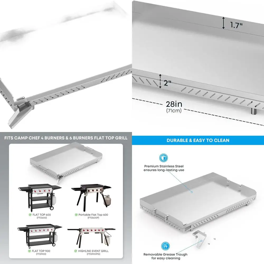 

Replacement 28x17 Flat Top Griddle for Camp Chef 4 Burner Grills - FTG600, FTG900PG, FTG600P