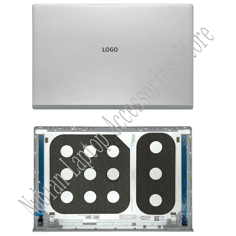 Imagem -02 - Tampa Traseira Lcd para Dell Inspiron 14 5401 5402 5405 Novo Case de Fundo Prata Dobradiças Superiores 0wk1kg