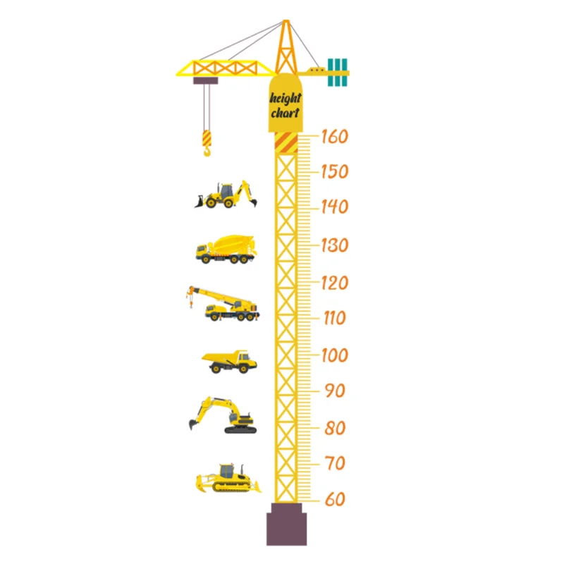 Crane Engineering Vehicle Wall Sticker Background Room Bedroom Dormitory Decoration Corridor Porch Sticker Antifouling Removable