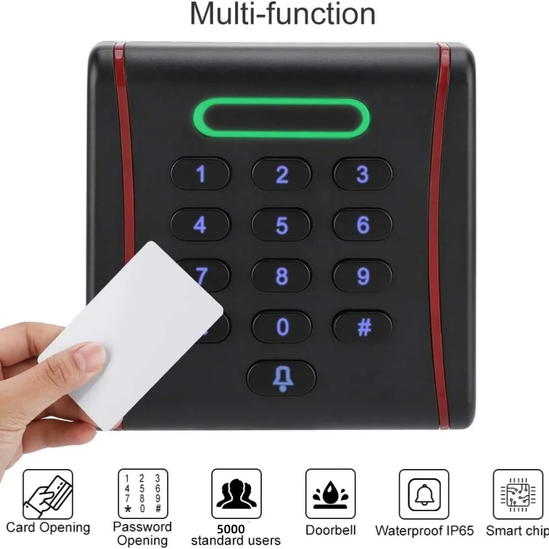 RT381E Outdoor Waterproof 125KHz RFID Access Control Keypad Standalone Reader EM4100 ID Card Digital Door Lock Security System