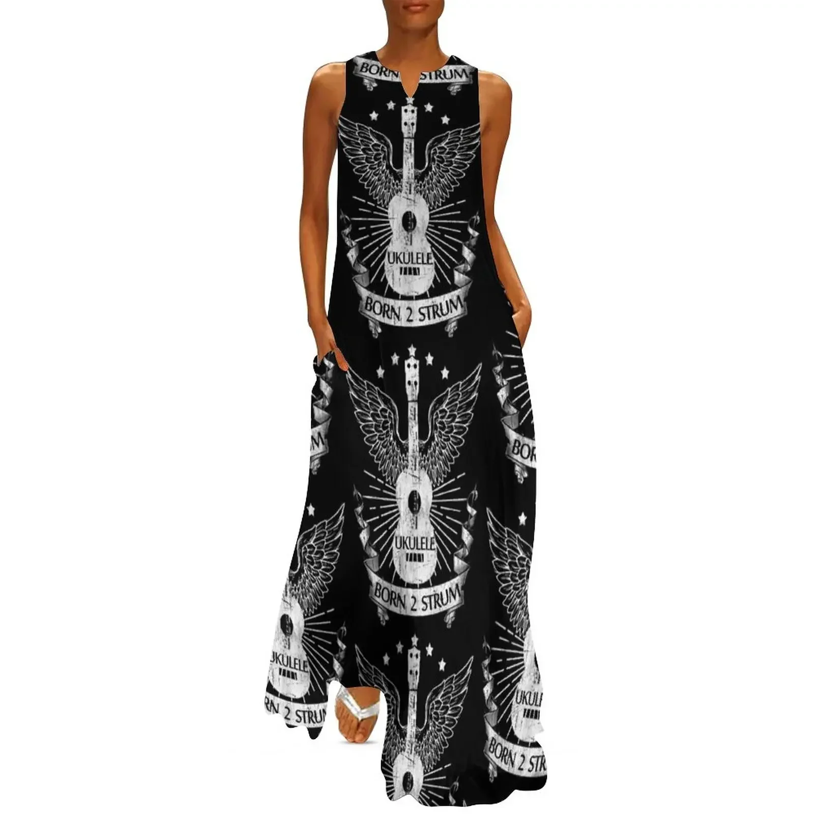 

UKULELE ROCK - BORN TO STRUM Long Dress Dress for pregnant women Bridesmaid dress woman women elegant luxury