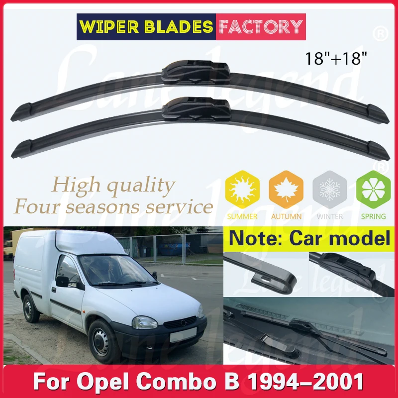 For Opel Combo B 1994 1995 1996 1997 1998 1999 2000 2001 Car Front Wiper Blades Windshield Windscreen Window Rain Brushes 18