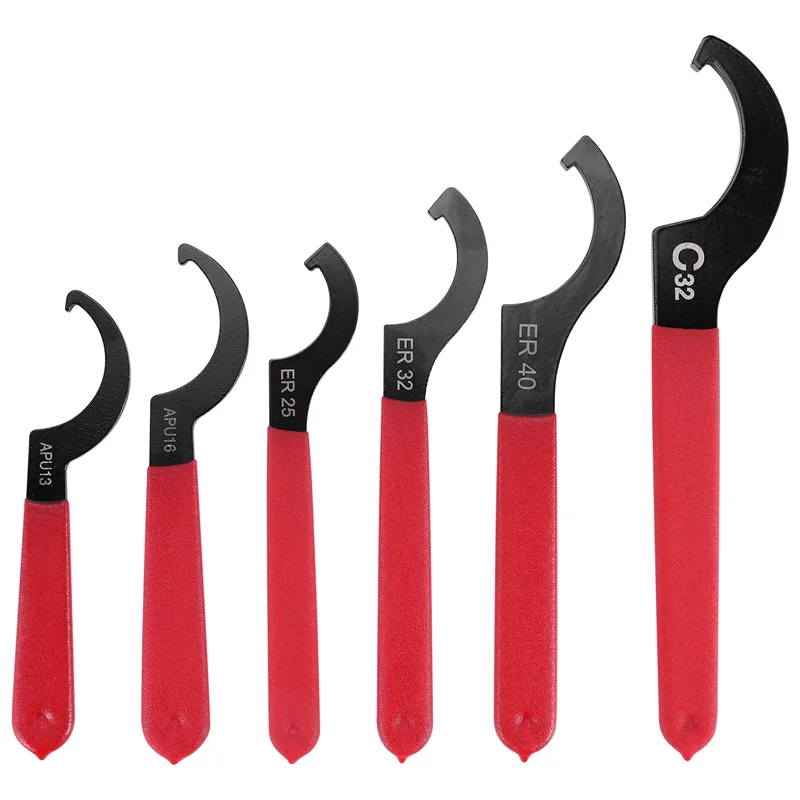 6 Pieces Spanner Wrench Set Adjustable Coilover Wrench Spanners Hook Wrenches Tools Coilover Wrench Steel Spanner image 2