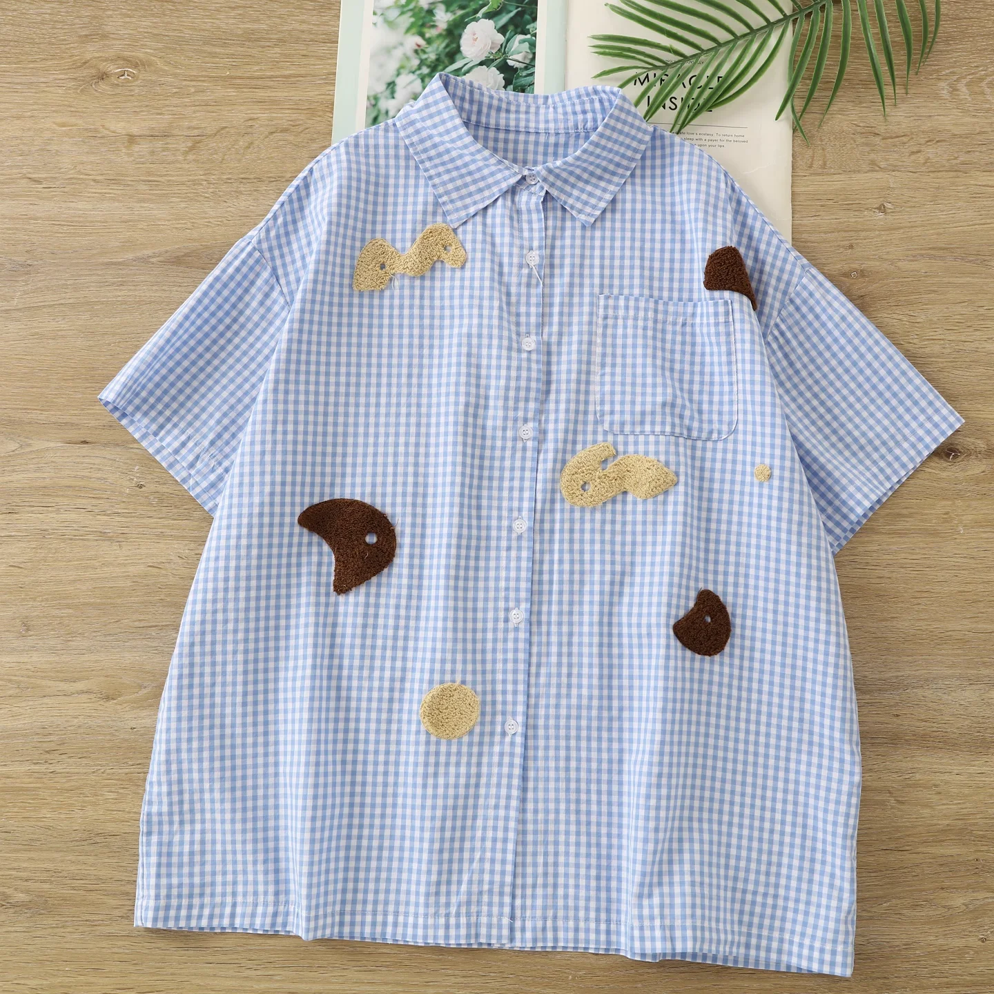 

Осень 2024, женские рубашки из чистого хлопка в японском стиле, синие, желтые полосатые рубашки и блузки для женщин, модные топы в стиле Харадзюку