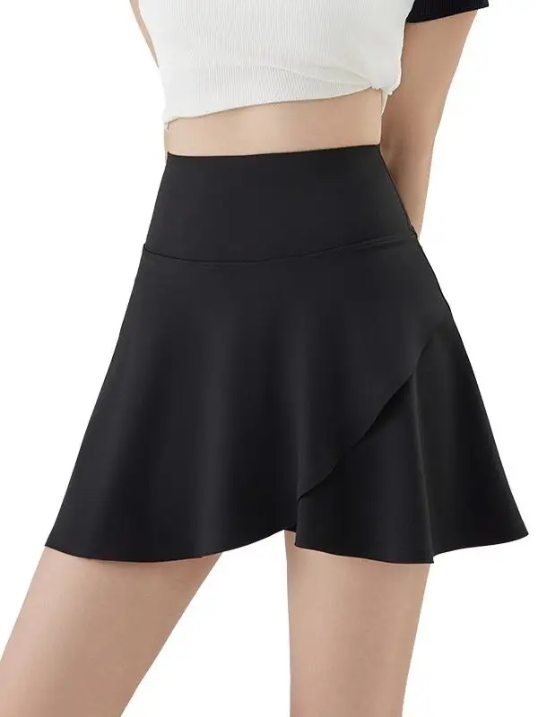 تنورة Qui Dry Fitn الرياضية للنساء، تنورة اليوغا الصيفية، تنورة الجري في الهواء الطلق، تنورة مكونة من قطعتين