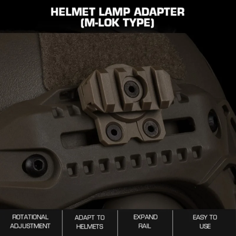 

Emergency Helmet Light Mount | M-LOK Rescue Light Holder | for Hunting Tactical