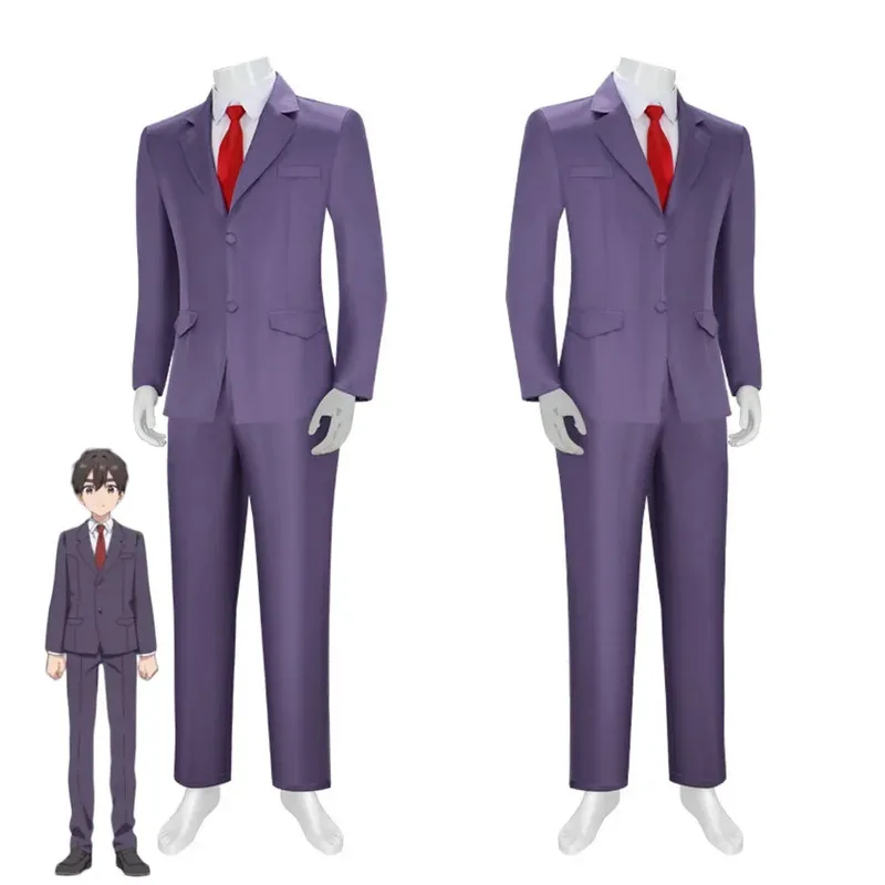 

ff34Anime The 100 Girlfriends Who Really Love You Aijo Rentaro Cosplay Costume Japanese Purple School Uniform Coat Man Campus Su