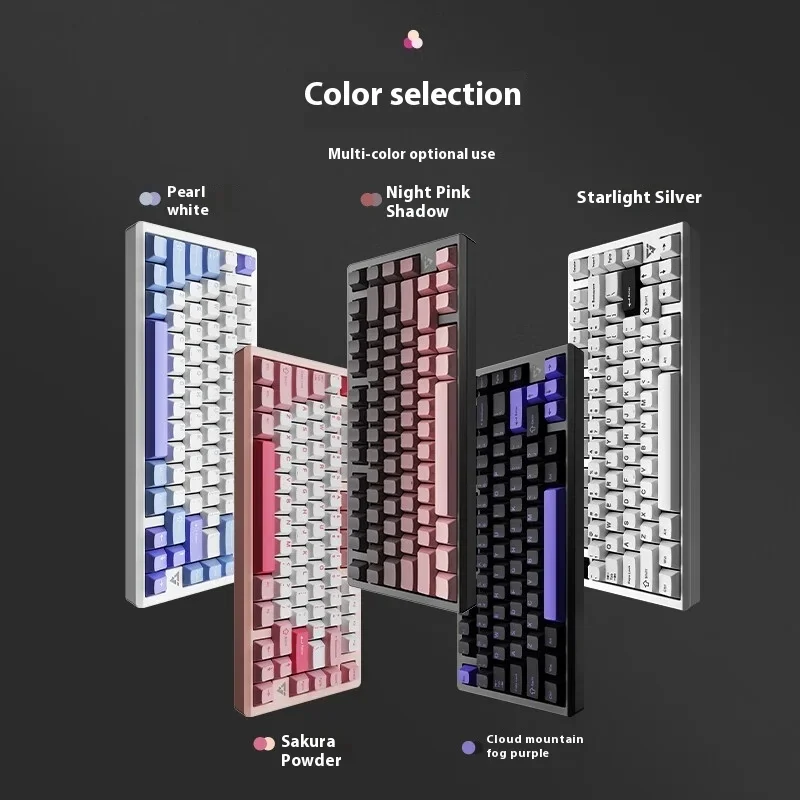 Imagem -03 - Teclado Mecânico Liga de Alumínio Três Modos Bluetooth sem Fio Velocidade Inteligente x 75 Junta Rgb Jogo Personalizado Vgn-vxe75 v2