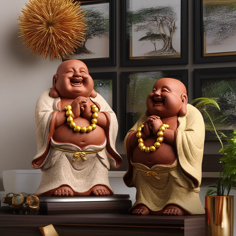 

Керамика LAUGHING BUDDHA Скульптуры Статуэтки Китайские характеристики для дома, гостиной, офиса, стола, украшения и аксессуары