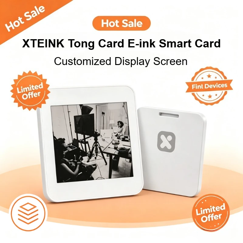 xteink-tongカード：電子インクスマートカード、受動型nfc、カスタマイズ可能なディスプレイ、防水・耐衝撃、磁石内蔵、携帯用ミニ電子ペーパー。